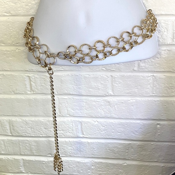 Goldtone Lightweight Double Links Belt - Picture 5 of 8